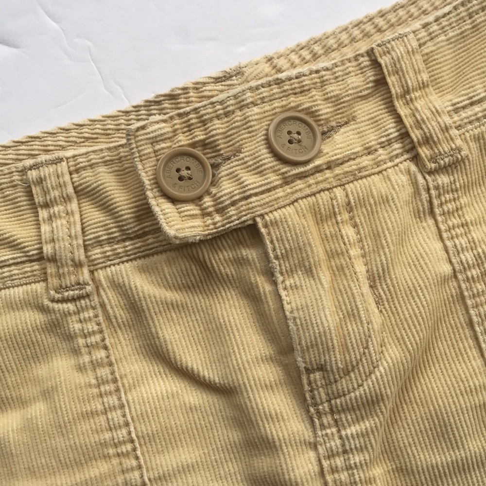 Vintage Abercrombie Fitch Y2k Corduroy Schoolgirl Academia Clueless Mini Skirt 2 - Picture 11 of 15